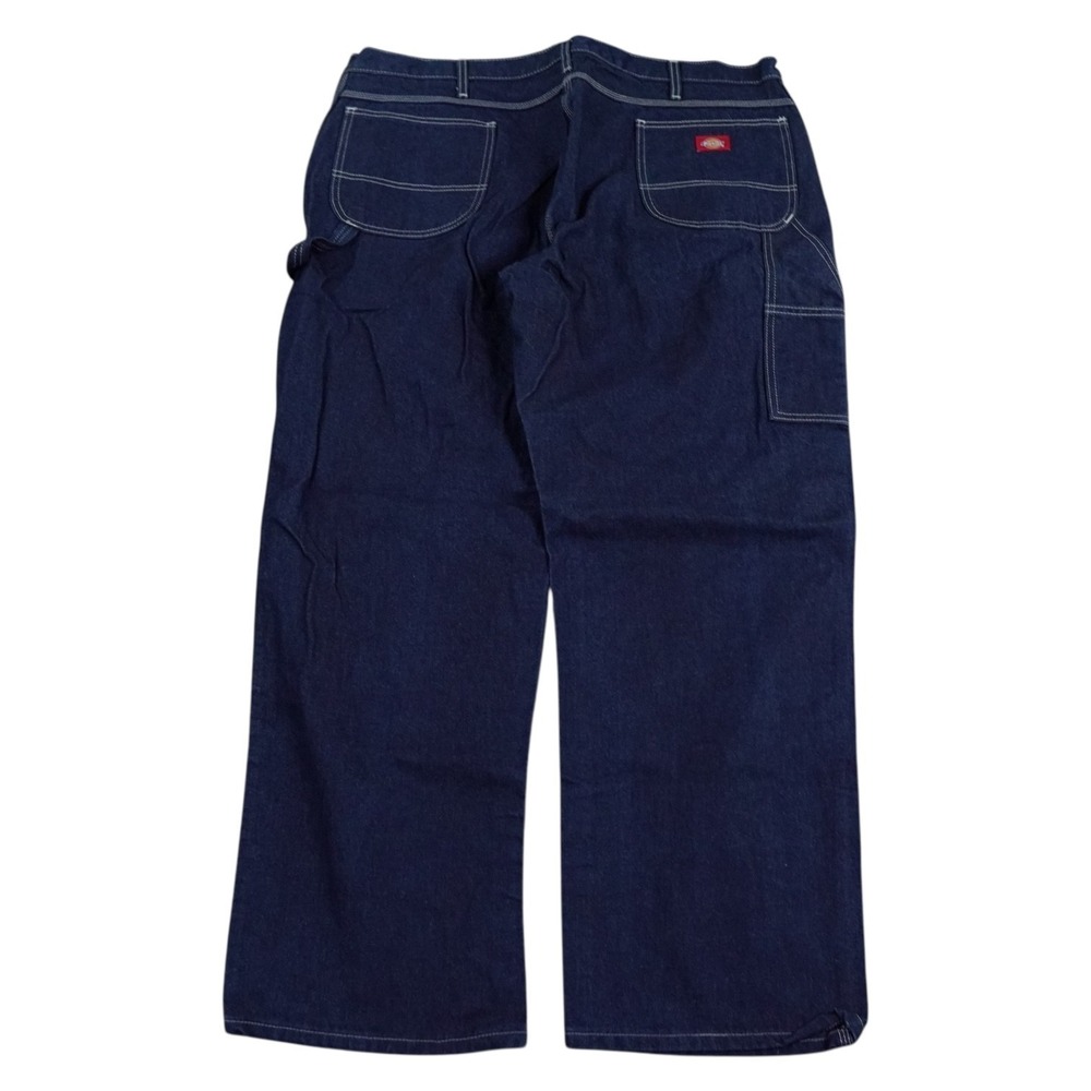 Dickies Carpenter Jeans Mens 42x39U (42x32) Blue Workwear Triple‎ Needle Stitch